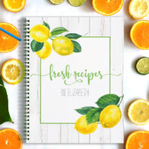 Recepten kookboek citroen waterverf wit rustiek ho