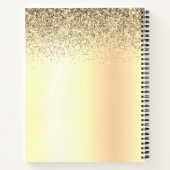 Recepten Kookboek Gouden Glitter Monogram Notitieboek (Achterkant)