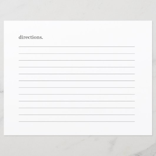 Recepten | Minimal Recept Multomap Behuizing Kaart (Achterkant)