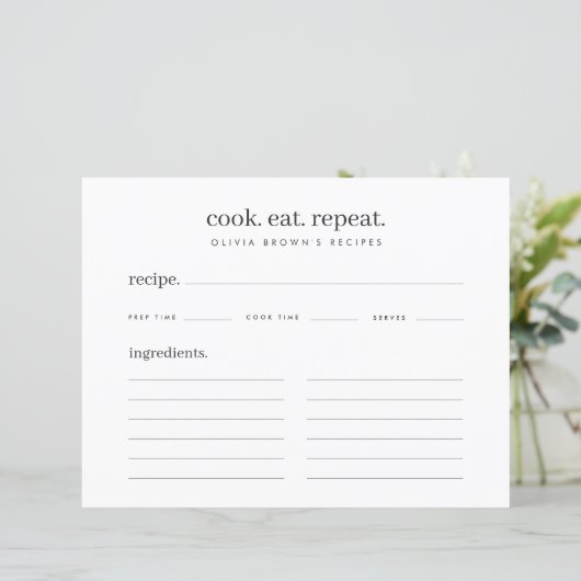 Recepten | Minimal Recept Multomap Behuizing Kaart (Staand voorkant)