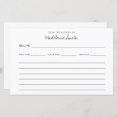 Recepten Modern Script uit de keuken Recept Kaart (Voorkant / Achterkant)