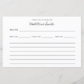 Recepten Modern Script uit de keuken Recept Kaart (Voorkant)
