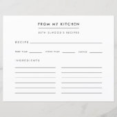 Recepten | Modern van mijn keukenrecept Kaart (Voorkant)