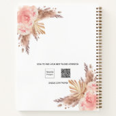 Recepten pampasgras roos goud roze fotoboog notitieboek (Achterkant)