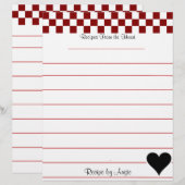 Recepten uit het hart receptenpapier (Voorkant / Achterkant)