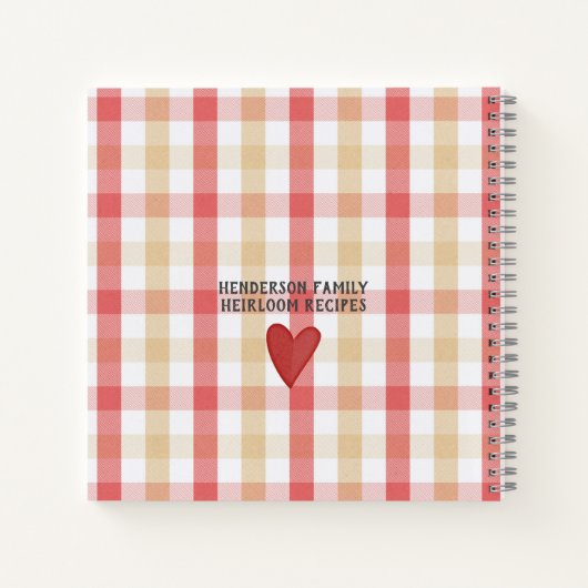 Recepten van mijn grootmoeder: Retro Plaid Notitieboek (Achterkant)