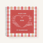 Recepten van mijn grootmoeder: Retro Plaid Notitieboek (Voorkant)