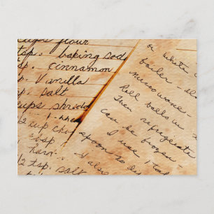 recepten voor de oude familie briefkaart