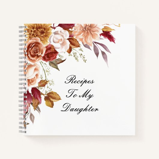RECEPTEN VOOR MIJN DOCHTER NOTITIEBOEK (Voorkant)
