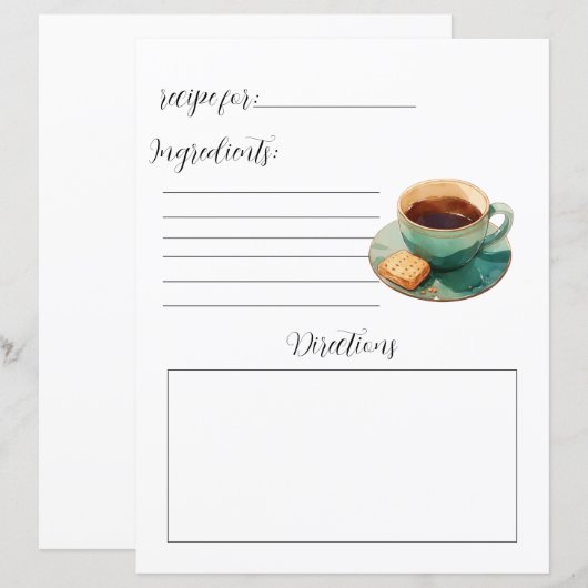 Recepten voor warme thee (Voorkant / Achterkant)