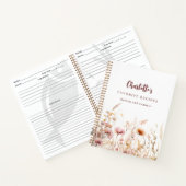 Recepten wilde bloemen roze beige naam notitieboek (Binnen)