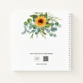 Recepten zonnebloem eucalyptus groen script naam notitieboek (Achterkant)