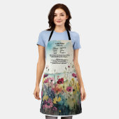Receptenaandenken Wildflower Waterverf Schort (Gedragen)