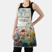 Receptenaandenken Wildflower Waterverf Schort (Insitu)