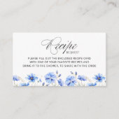 Receptenaanvraag Iets Blauw Bloemen Vrijgezellenfe Informatiekaartje (Voorkant)