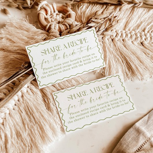 Receptenaanvraag Kaart, vers van de markt bruids Informatiekaartje