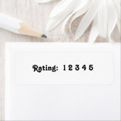 Receptenbeoordelingsetiketten Etiket (Insitu)