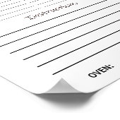 Receptenblad Direct downloaden Poster (Hoek)