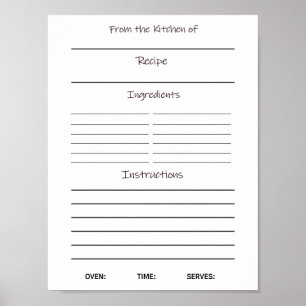 Receptenblad Direct downloaden Poster