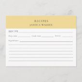 Receptenblad modern Eenvoudig elegant Informatiekaartje (Voorkant)