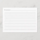 Receptenblad modern Eenvoudig elegant Informatiekaartje (Achterkant)