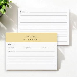 Receptenblad modern Eenvoudig elegant Informatiekaartje