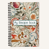 Receptenboek aanpassen - William Morris Design Notitieboek (Voorkant)