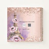 Receptenboek frans koken roos goud Paris Eiffel Notitieboek (Achterkant)