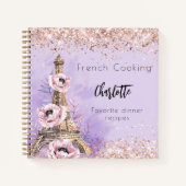 Receptenboek frans koken violet roos Paris Notitieboek (Voorkant)