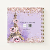 Receptenboek frans koken violet roos Paris Notitieboek (Achterkant)