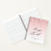 Receptenboek met blush glitter druppels notitieboek (Binnen)