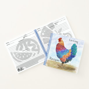 Receptenboek met Franse haan Notitieboek