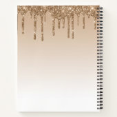 Receptenboek met gouden glinsterende druppels notitieboek (Achterkant)