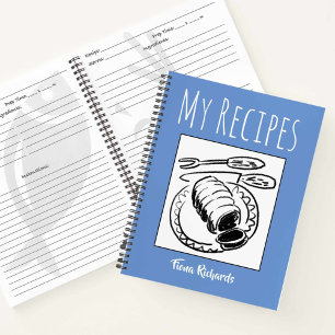 Receptenboek met naam van de eigenaar notitieboek