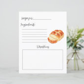 Receptenboek Pagina voor brood (Staand voorkant)