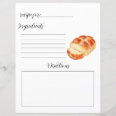 Receptenboek Pagina voor brood (Voorkant)