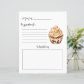 Receptenboek Pagina voor Cupcakes (Staand voorkant)