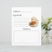 Receptenboek pagina voor warme koffie recepten (Staand voorkant)