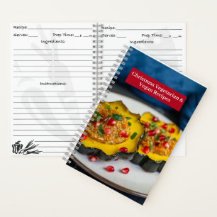 Receptenboek - Xmas Vegetarische & Veganistische R Notitieboek