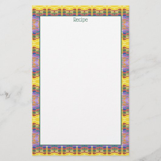 Receptenbriefpapier met Teal Briefpapier (Voorkant)