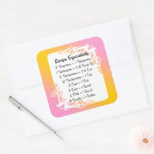 Receptenequivalenten Pastel Bloemen Sticker (Envelop)