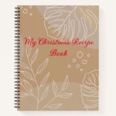 Receptenjournaal dat kan worden gepersonaliseerd notitieboek (Voorkant)