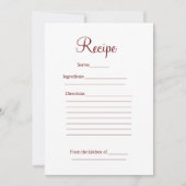 Receptenkaart vrijgezellenfeest Party Bruiloft Det Feestdagenkaart (Voorkant)