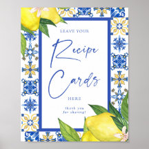 Receptenkaarten Blauwe Tegels Citroenen Vrijgezell