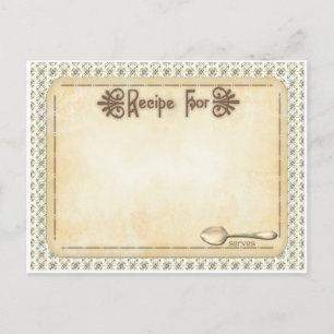 Receptenkaarten Grootmoeder Oud Tijdig Kijken Briefkaart