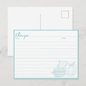 Receptenkaarten van familie, familiereceptenboekka briefkaart (Voorkant / Achterkant)