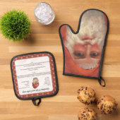 Receptenkoekjes  Vader Kerstmis Ovenwant & Pannenlap Set (Top down)