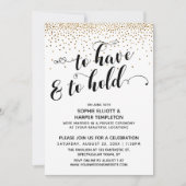 Receptie alleen voor To Have and To Hold Gouden co Kaart (Voorkant)