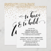 Receptie alleen voor To Have and To Hold Gouden co Kaart (Voorkant / Achterkant)