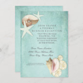 Receptie Beach Seashore Shells Ocean Destination Kaart (Voorkant / Achterkant)